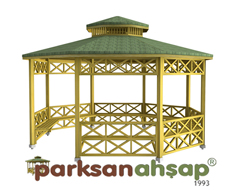 Ahşap Kamelya Sekizgen 500(L)x500(W)x330(H) - 70173 