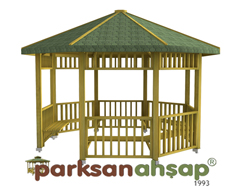 Ahşap Kamelya Sekizgen 400(L)x400(W)x300(H) - 70159