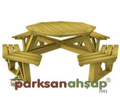 Piknik Masası (Sekizgen) 228(L)x228(W)x75(H)-70507