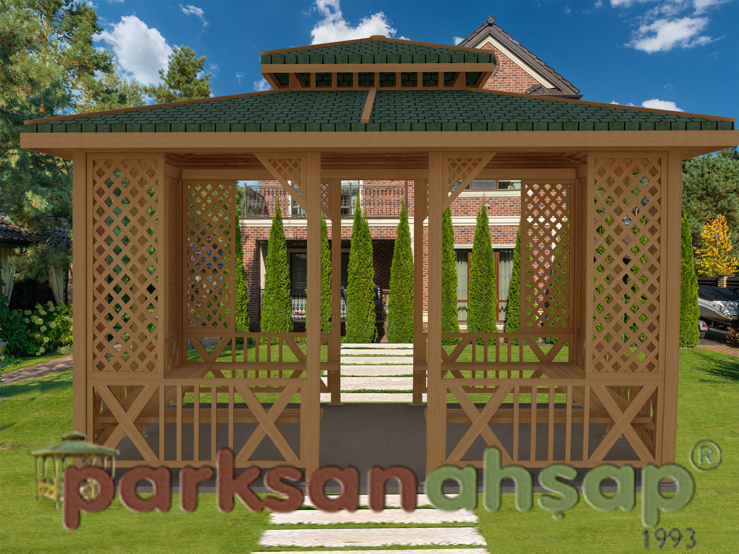 Ahşap Kamelya Dikdörtgen 400(L)x500(W)x330(H) - 70233 