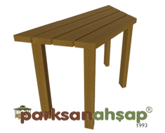 Ahşap Altıgen Trapez Masa (Kamelya içi masa)-70721
