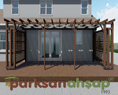 Ahşap Veranda 710(L)x210(W)x250(H)-70328