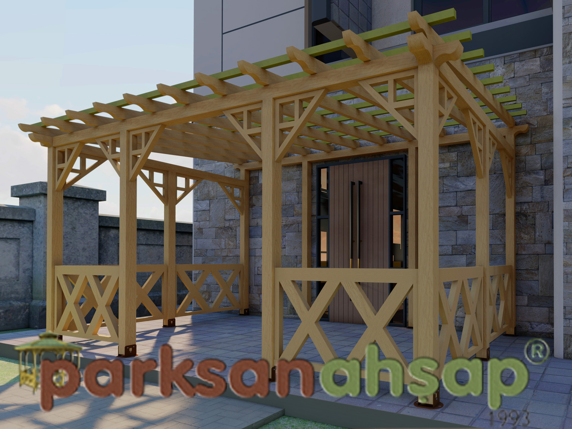 Ahşap Veranda 500(L)x300(W)x250(H) - 70323