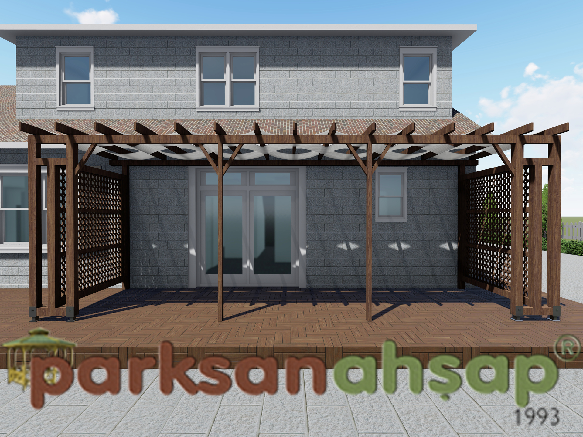 Ahşap Veranda 710(L)x210(W)x250(H)-70328
