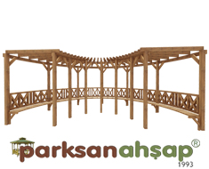 Ahşap Pergole 850(L)x400(W)x250(H) - 70396