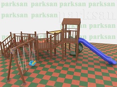Ahşap Çocuk Oyun Parkı (Eko Seri) - 51510 