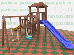 Ahşap Çocuk Oyun Parkı  (Eko  Seri) - 51503