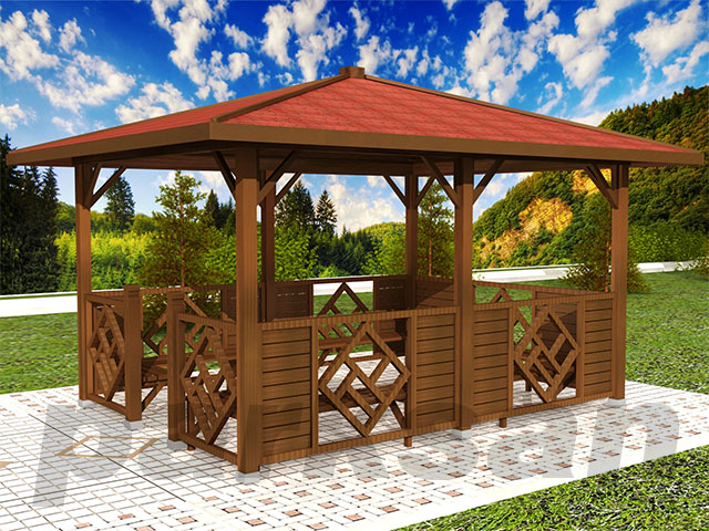 Ahşap Kamelya Dikdörtgen 300(L)x400(W)x300(H) - 70208 