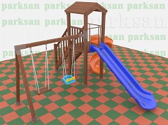Ahşap Çocuk Oyun Grubu(Eko Seri) - 51502