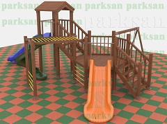 Ahşap Çocuk Oyun Parkı (Eko Seri) - 51508