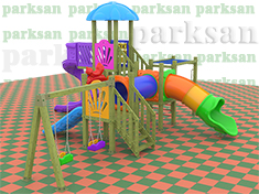 Ahşap Çocuk Oyun Parkı  (Klasik Seri) - 51609 