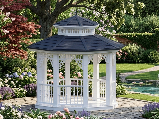 Metal Kamelya Kameriye ve Gazebo Modelleri / Metal Sekizgen Gazebo 300(L)x300(W)x310(H)-70178