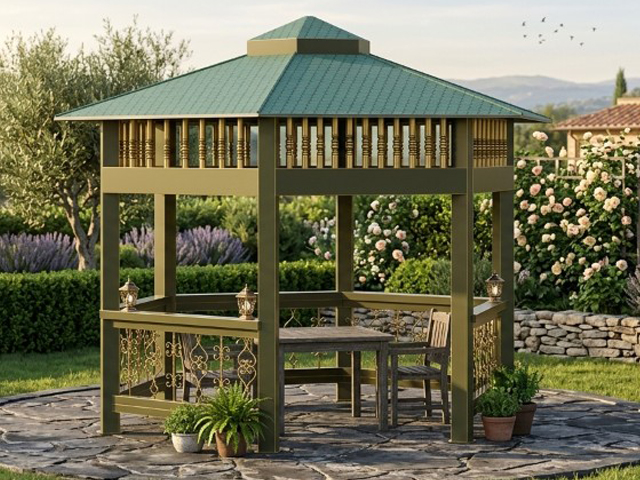 Metal Kamelya Kameriye ve Gazebo Modelleri / Metal Sekizgen Kamelya 300x300x350 (LWH) 70230- Aktif      YENİ ÜRÜN