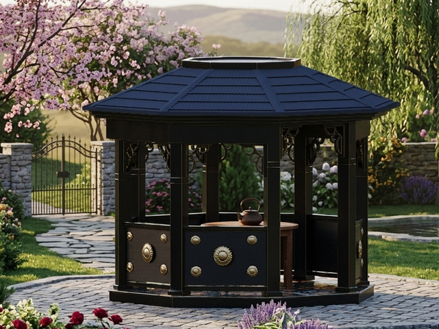 Metal Kamelya Kameriye ve Gazebo Modelleri / Metal Sekizgen Gazebo 300(L)x300(W)x310(H)-70180