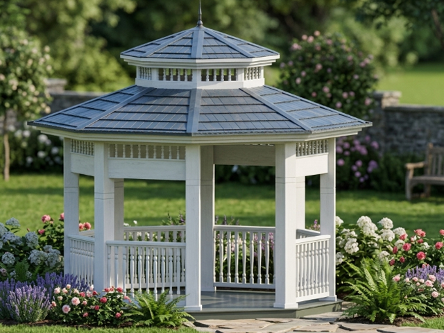Metal Kamelya Kameriye ve Gazebo Modelleri / Metal Altıgen Gazebo 300x300x330 (LWH) 0070232 YENİ ÜRÜN