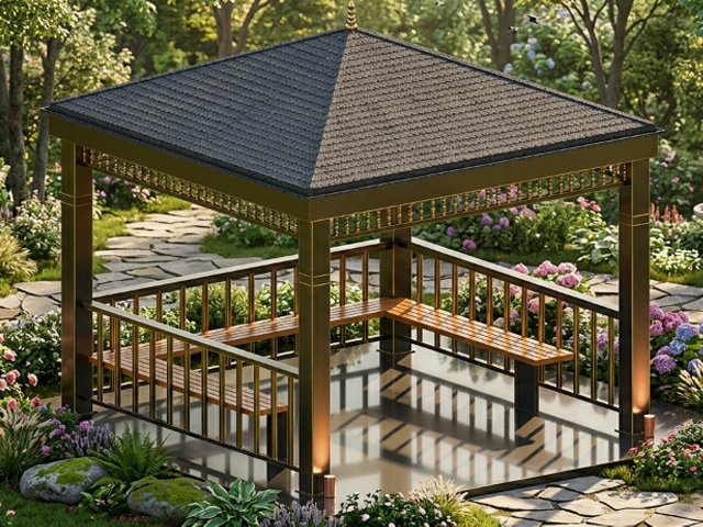 Metal Kamelya Kameriye ve Gazebo Modelleri / Metal Kare Kameriye / Kod: 0070253 / Ölçü: / (LWH) 250 x 250 x 285   YENİ ÜRÜN