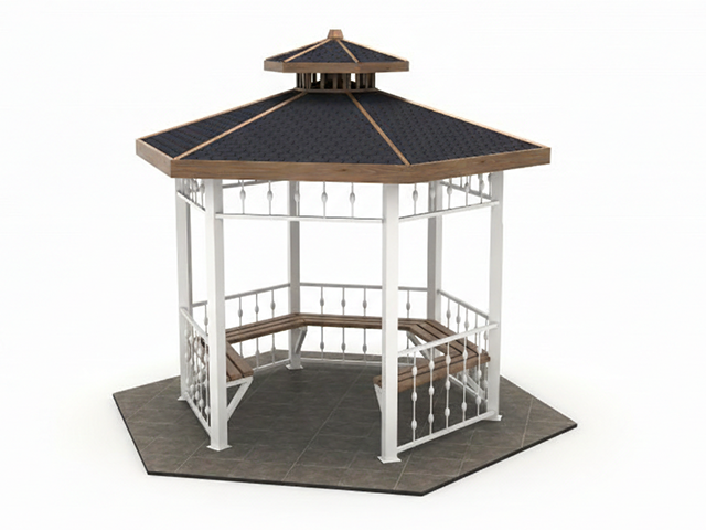 Kameriye ve Gazebo Modelleri  / Metal Altıgen Gazebo 300(L)x300(W) - 70147