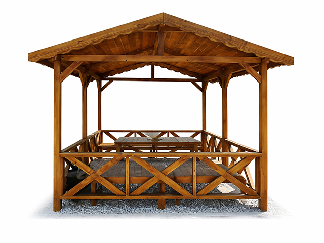 Kameriye ve Gazebo Modelleri  /  Ahşap Dikdörtgen Kameriye 250(L)x300(W) - 70201