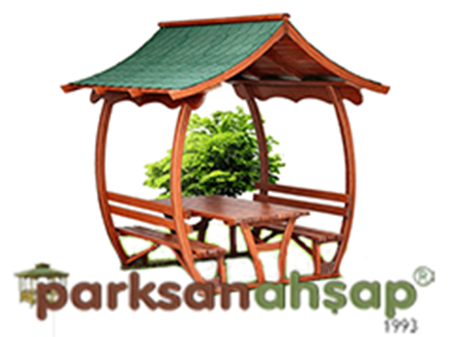 Ahşap Çatılı Piknik Masaları / Çatılı Piknik Masası (Ahşap) 250(L)x250(W)x262(H) - 70416