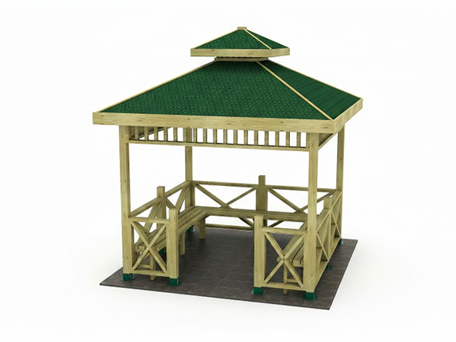 Kameriye ve Gazebo Modelleri  / Ahşap Mini Kare Kameriye 250(L)X250(W) - 70125