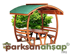 Çatılı Piknik Masası (Ahşap) 253(L)x248(W)x242(H) - 70415
