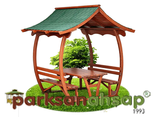 Çatılı Piknik Masası (Ahşap) 250(L)x250(W)x262(H) - 70414