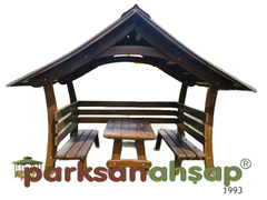 Ahşap Japon Çatı Gazebo 200(L)x240(W)x320(H) - 70102