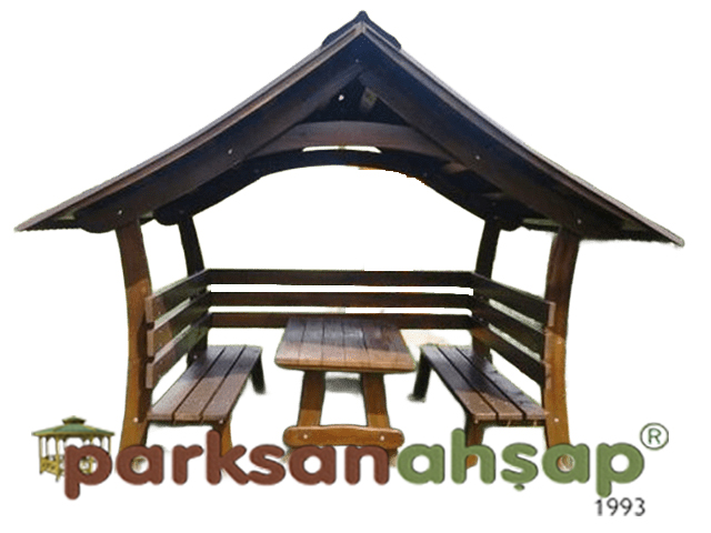 Ahşap Japon Çatı Gazebo 200(L)x240(W)x320(H) - 70102