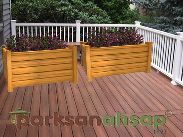 Ahşap Saksı 100(L)x60(W)x60(H) - 70832