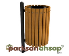 Dış Mekan Ahşap Çöp Kovası - 70935 