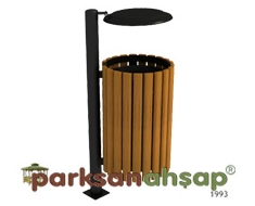 Dış Mekan Ahşap Çöp Kovası - 70940