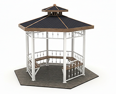 Metal Altıgen Gazebo 300(L)x300(W) - 70147