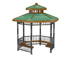 Metal Altıgen Gazebo 300(L)x300(W) - 70148