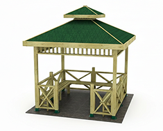 Ahşap Mini Kare Kameriye 250(L)X250(W) - 70125