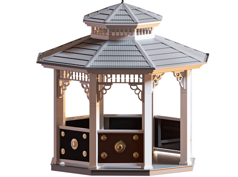 Metal Sekizgen Kamelya  300x300x330 (LWH) 0070222    YENİ ÜRÜN
