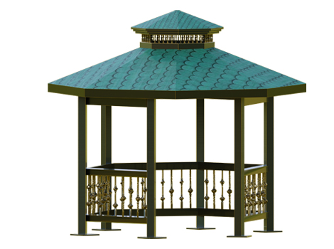 Metal Altıgen Gazebo 300x300x330 (LWH) 0070233