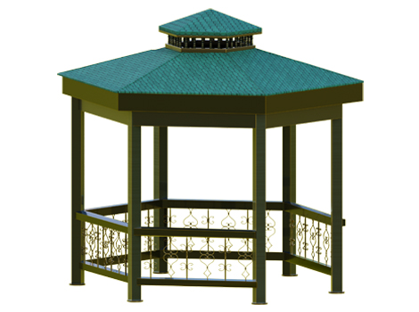 Metal Altıgen Gazebo 300x300X330 (LWH) 0070234