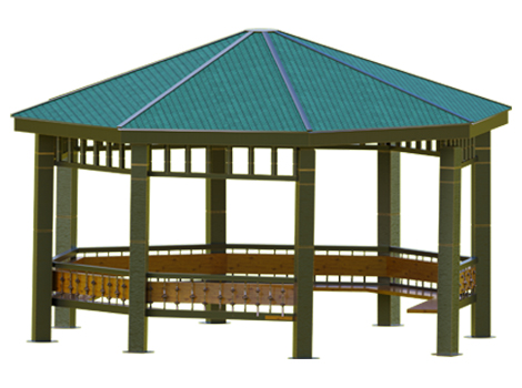 Metal Sekizgen Gazebo 400x400x300 (LWH) 0070255