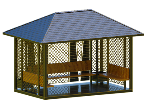 Metal Çardak Kameriye / Kod: 0070261 / Ölçü: (LWH) 300x500x290  YENİ ÜRÜN