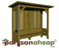 Ahşap Otobüs Durağı - 70601