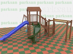 Ahşap Çocuk Oyun Parkı  (Eko  Seri) - 51505