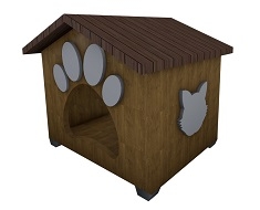 Ahşap Kedi Kulübesi - 71128
