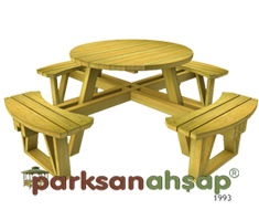 Piknik Masası (Daire) 228(L)x228(W)x75(H)-70506