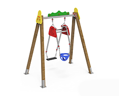 30666 - Ahşap Ebeveyn Bebek Salıncak