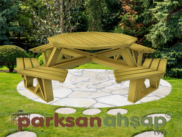 Piknik Masası (Sekizgen) 228(L)x228(W)x75(H)-70507