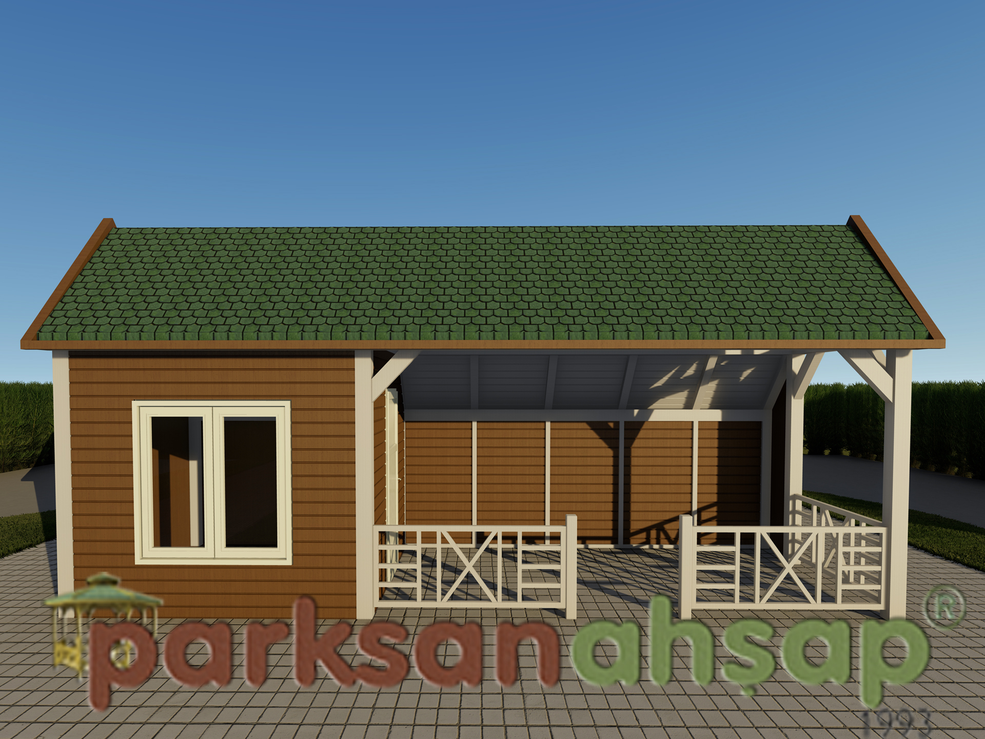 Ahşap Tek Odalı Kamelya 300(L)x800(W)x330(H) - 70268